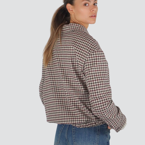 Tensione in bomber scozzese foderato con zip e spille Art 26B860
