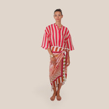 Carica l'immagine nel visualizzatore di Gallery, Haveone gonna lunga pareo palme rosa 100% viscosa Art GVS-Q290
