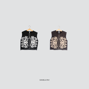 Tensione in gilet con ricamo Art W5HMG35