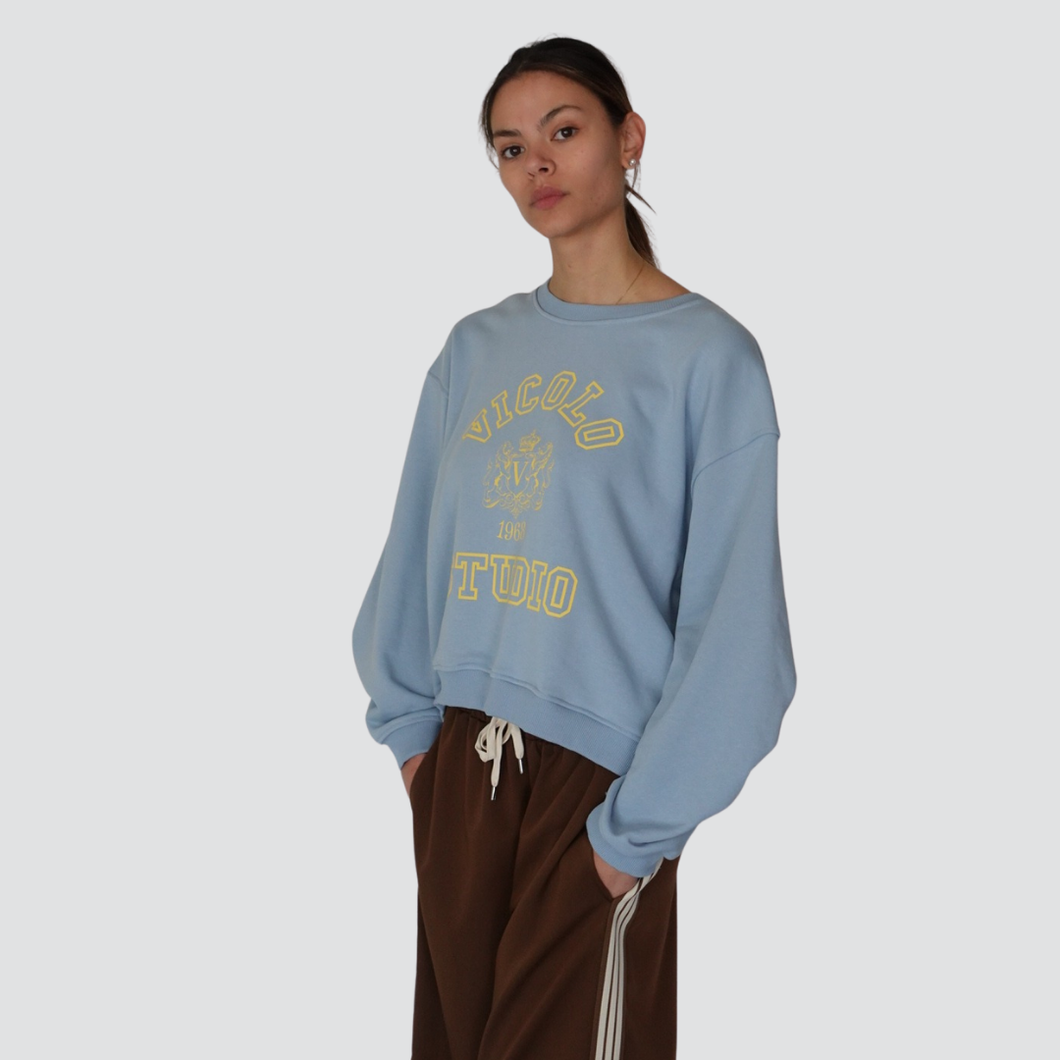 Vicolo felpa over garzata 85% cotone Art RD0345