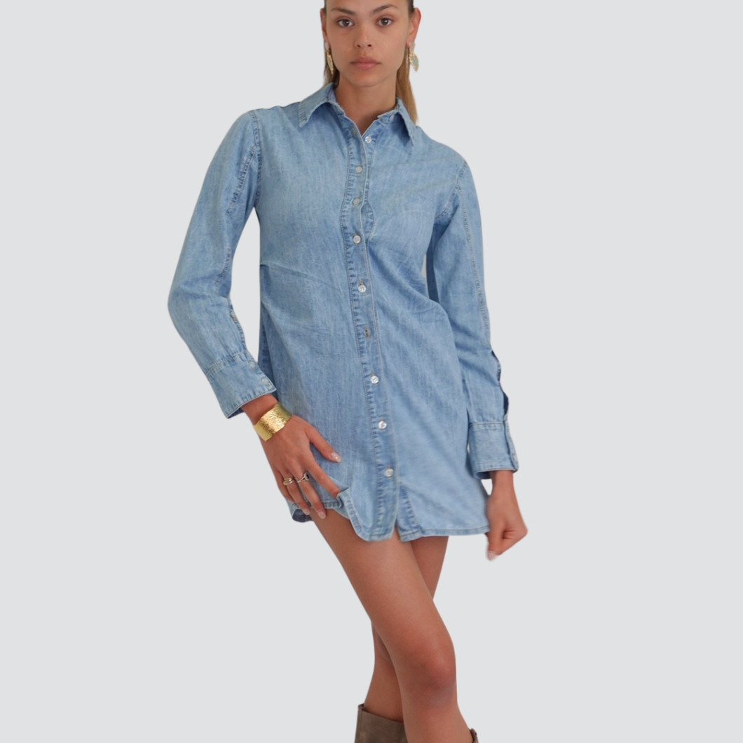 Haveone abito camicia pinces fianchi 100% cotone Art CGZ-N042