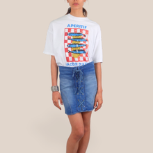 Carica l'immagine nel visualizzatore di Gallery, Haveone mini gonna denim  strett stringata Art GMA-Q129
