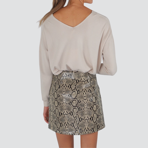 Tensione in gonna eco-pelle pitonata Art 37646