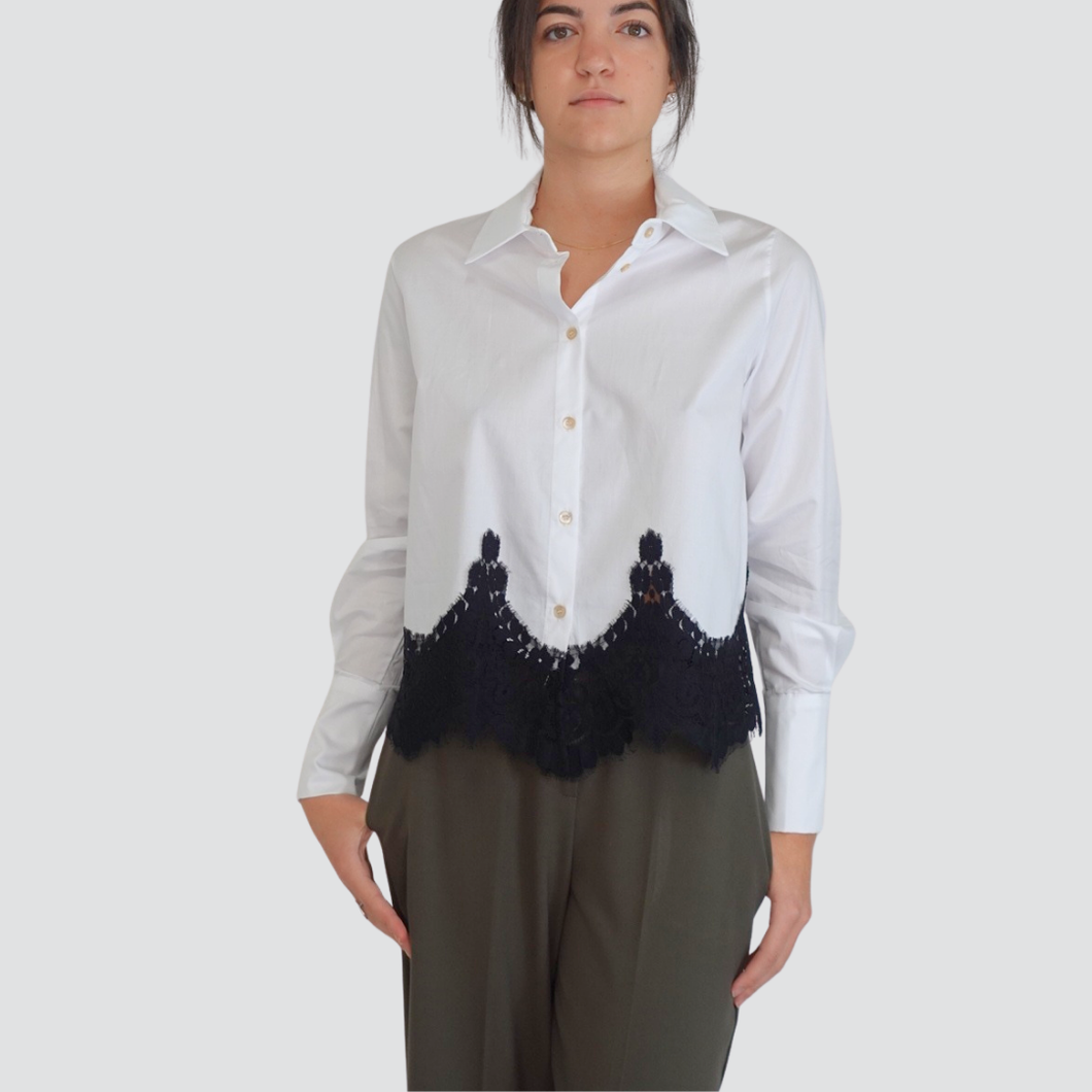 Tensione in camicia pizzo 100% cotone Art 37764