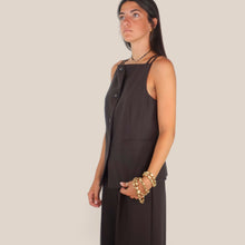 Carica l'immagine nel visualizzatore di Gallery, Vicolo top moro doppio spallino Art TAC0165 ( pantalone Art TAC0183 )
