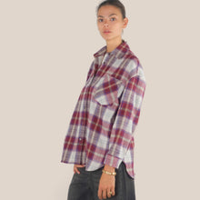 Carica l'immagine nel visualizzatore di Gallery, Vicolo camicia over flanella burro bordeaux 70% cotone Art TAC1771
