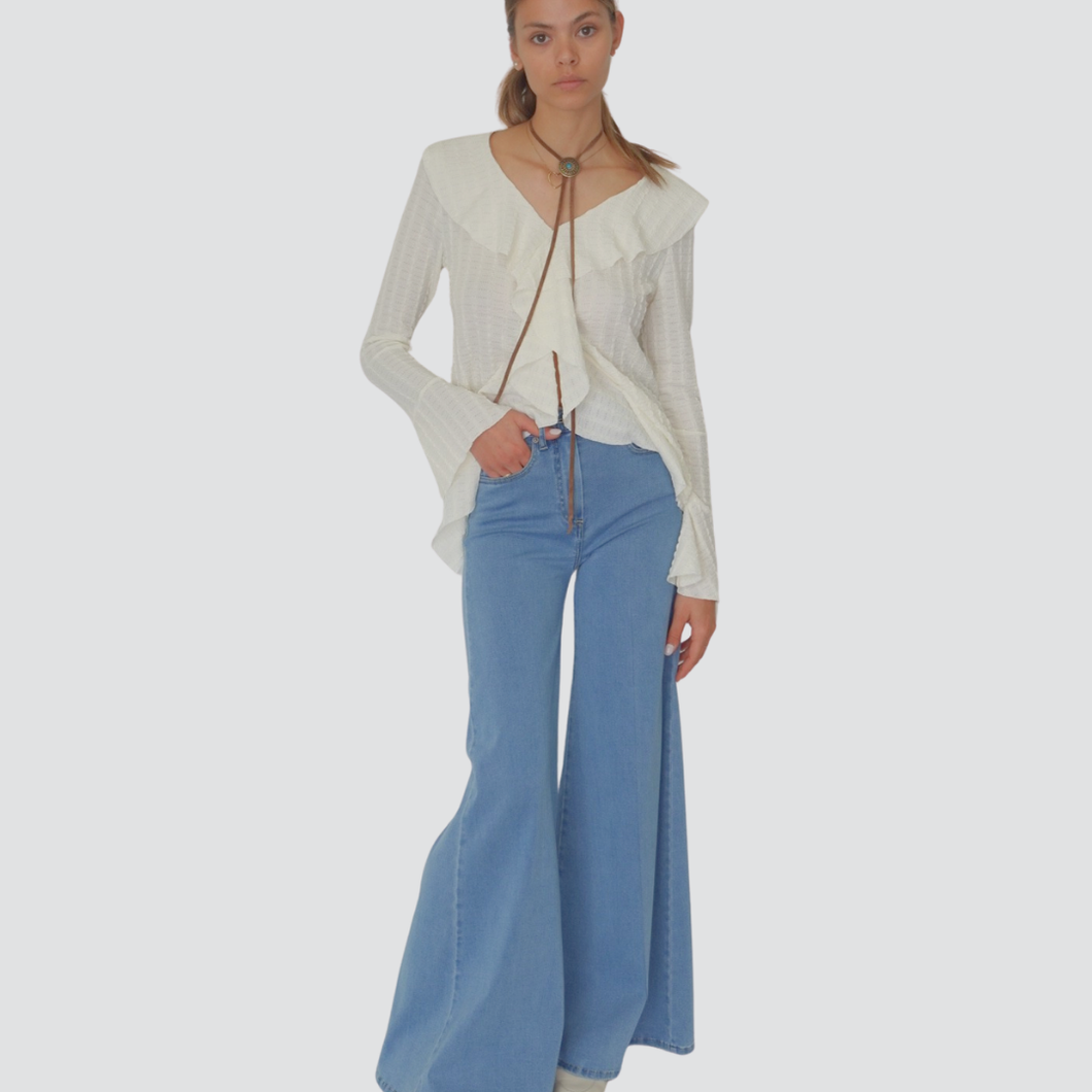 Haveone jeans Dave gamba ampia 97% cotone Art PFA-N376