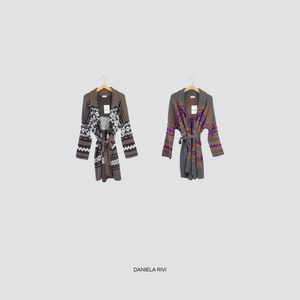 Dixie cardigan fantasia con cintura Art M440Y143