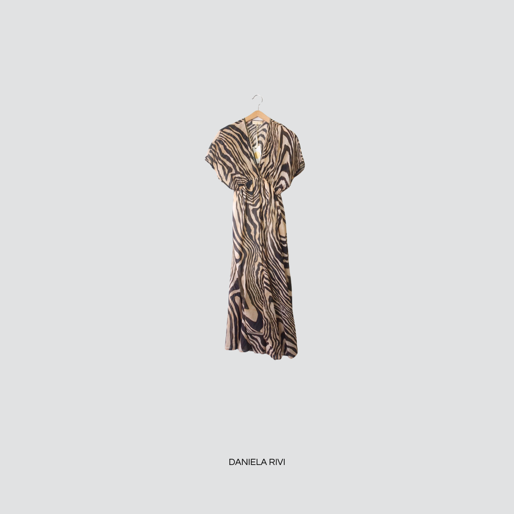 Haveone abito kimono stampa fantasia in mussola 100% cotone Art AWG-N106