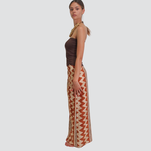 Haveone completo top fascia più gonna pareo fantasia 100% cotone Art HMA-N032