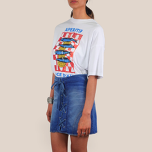 Carica l'immagine nel visualizzatore di Gallery, Haveone mini gonna denim  strett stringata Art GMA-Q129

