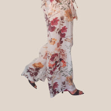 Carica l'immagine nel visualizzatore di Gallery, Vicolo pantalone palazzo stampa floreale elastico vita 75% lyocell Art TAB2015
