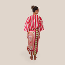 Carica l'immagine nel visualizzatore di Gallery, Haveone gonna lunga pareo palme rosa 100% viscosa Art GVS-Q290
