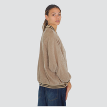 Carica l&#39;immagine nel visualizzatore di Gallery, Dixie giacca cardigan effetto ciniglia con bande laterali riga lurex foderato Art VAD0YFC
