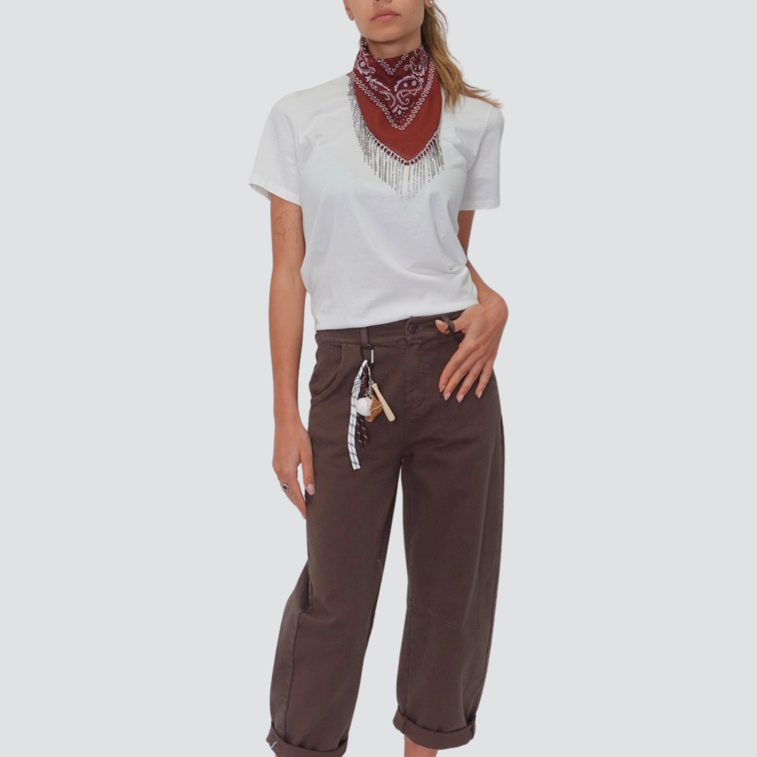 Tensione in pantalone con accessorio 97% cotone Art PA5137