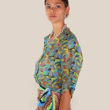 Carica l'immagine nel visualizzatore di Gallery, Haveone camicia over stampa fiore più maculato 85% lyocell Art CVS-Q506
