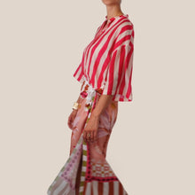 Carica l'immagine nel visualizzatore di Gallery, Haveone gonna lunga pareo palme rosa 100% viscosa Art GVS-Q290

