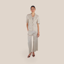 Carica l'immagine nel visualizzatore di Gallery, Maryley pantalone palazzo elastico vita 100% cotone Art 26EB654
