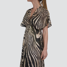 Carica l&#39;immagine nel visualizzatore di Gallery, Haveone abito kimono stampa fantasia in mussola 100% cotone Art AWG-N106
