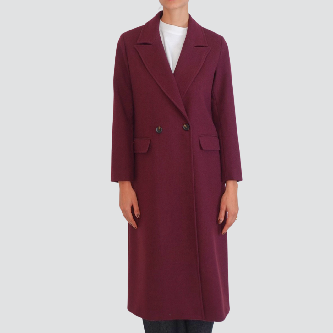 Tensione in cappotto color amarone bottoni retro Art CP48