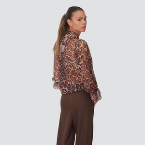 Vicolo camicia maculata con fiocco Art TF1654
