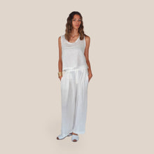 Carica l'immagine nel visualizzatore di Gallery, Tensione pantalone palazzo elastico vita 100% lino Art S26PL21
