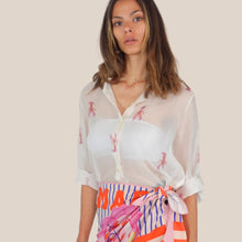 Carica l'immagine nel visualizzatore di Gallery, Haveone camicia over fantasia aragosta 85% lyocell Art CVS-Q468
