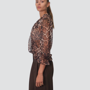 Vicolo camicia maculata con fiocco Art TF1654
