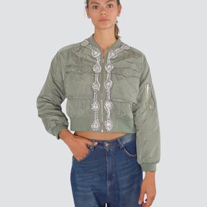 Tensione in bomber con strass Art 37417