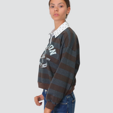 Carica l&#39;immagine nel visualizzatore di Gallery, Vicolo polo rigata con stampa e applicazione colletto 77% cotone Art RF0186
