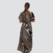 Carica l&#39;immagine nel visualizzatore di Gallery, Haveone abito kimono stampa fantasia in mussola 100% cotone Art AWG-N106
