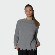 Carica l&#39;immagine nel visualizzatore di Gallery, Vicolo maglia apertura schiena colletto davanti con rotture lana viscosa cashmere Art 77186S
