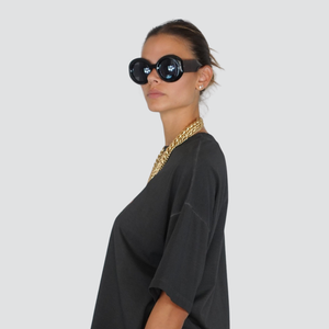 Hveone t-shirt over grigio con stampa 90% cotone Art TFW-P011