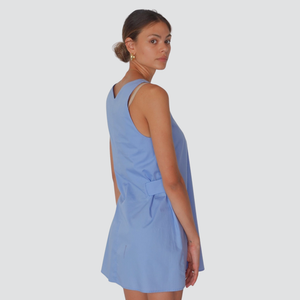 Vicolo mini abito trapezio scollo V 100% cotone Art TD3084
