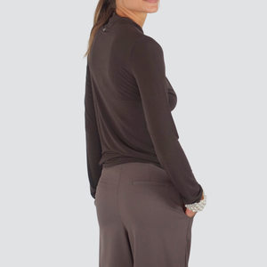 Dixie blusa collo annodato misto cashmere Art T262Y021