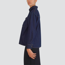 Carica l&#39;immagine nel visualizzatore di Gallery, Vicolo camicia over denim100% cotone Art DF5289
