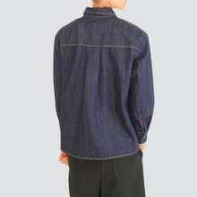 Carica l&#39;immagine nel visualizzatore di Gallery, Vicolo camicia over denim100% cotone Art DF5289

