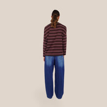 Carica l'immagine nel visualizzatore di Gallery, Tensione in jeans gamba ampia con cintura 100% cotone Art W26P653
