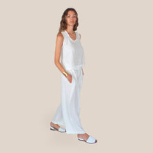 Carica l'immagine nel visualizzatore di Gallery, Tensione pantalone palazzo elastico vita 100% lino Art S26PL21
