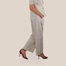 Carica l'immagine nel visualizzatore di Gallery, Maryley pantalone palazzo elastico vita 100% cotone Art 26EB654
