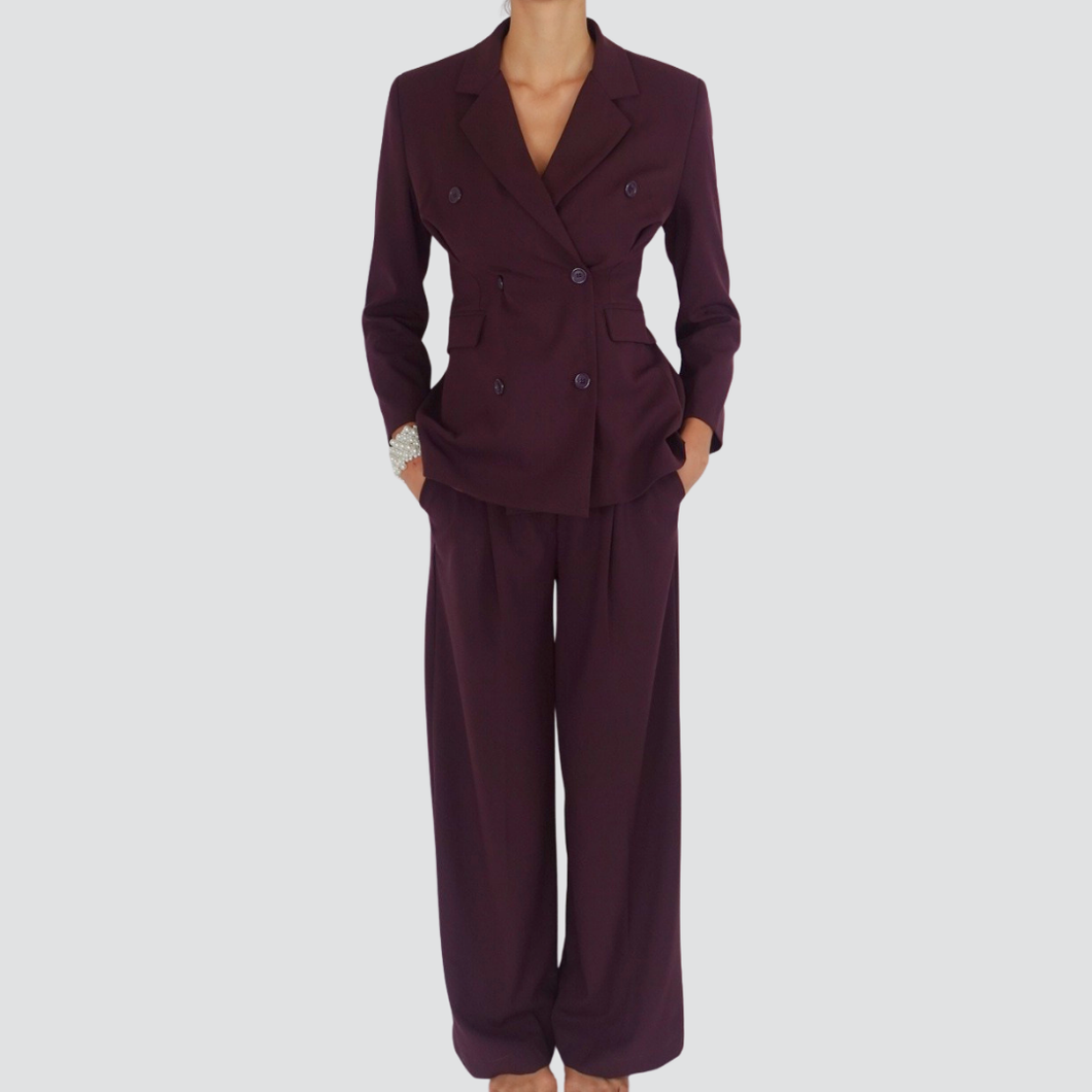 Dixie pantalone palazzo pinces 33% viscosa Art PCHSYIC (giacca Art JDIEYIC)
