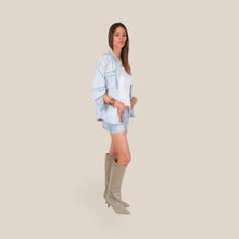 Carica l'immagine nel visualizzatore di Gallery, Vicolo camicia over denim chiaro leggero 100% cotone Art DAB5296
