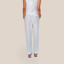 Carica l'immagine nel visualizzatore di Gallery, Tensione pantalone palazzo elastico vita 100% lino Art S26PL21
