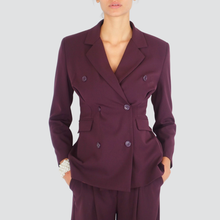 Carica l&#39;immagine nel visualizzatore di Gallery, Dixie blazer sfiancato doppio petto 33% viscosa Art JDIEYIC (pantalone Art PCHSYIC)
