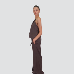Tensione in completo top collana più pantalone 79% lyoceel 21% lino Art VS1426