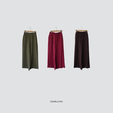 Carica l&#39;immagine nel visualizzatore di Gallery, Vicolo pantalone gamba ampia 55% viscosa 23% lino Art TD2860
