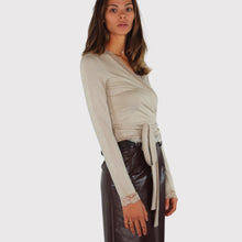 Carica l'immagine nel visualizzatore di Gallery, Haveone maglia portafoglio con fusciacca bordi pizzo 94% viscosa Art MMA-R319
