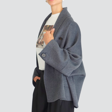 Carica l'immagine nel visualizzatore di Gallery, Vicolo cappotto cappa HAND MADE 50% lana Art TF0012

