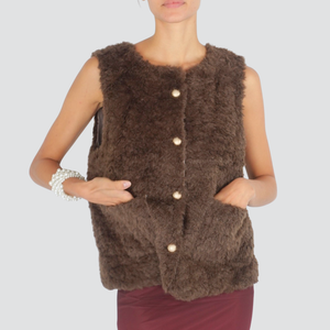 Dixie gilet over moro eco-pelliccia Art L170Y028X