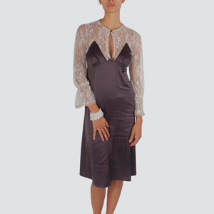 Dixie abito pizzo e satin 97% viscosa Art A352Y047